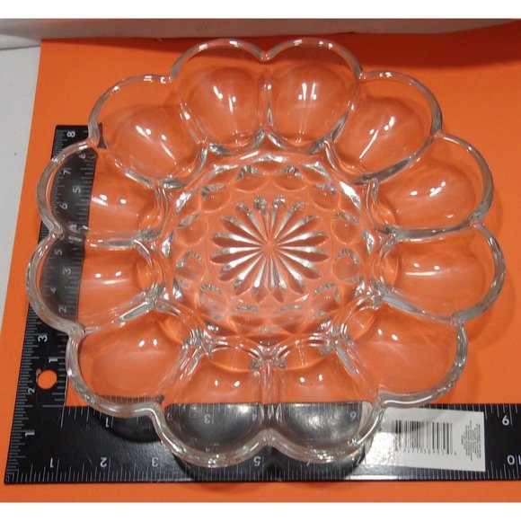 Anchor Hocking "Entertainers" Deviled Egg Plate w/ Original Box 10" Easter - Picture 8 of 9